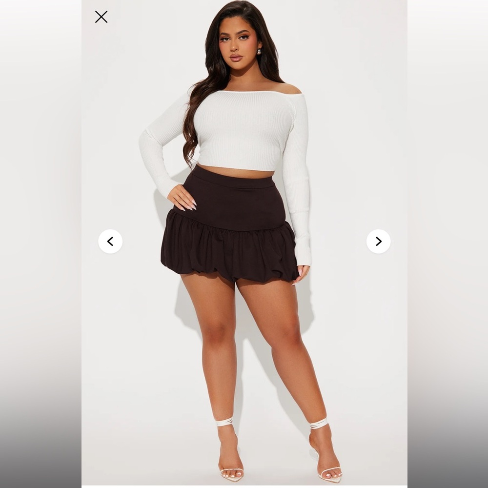 Bubble Hem Mini skirt